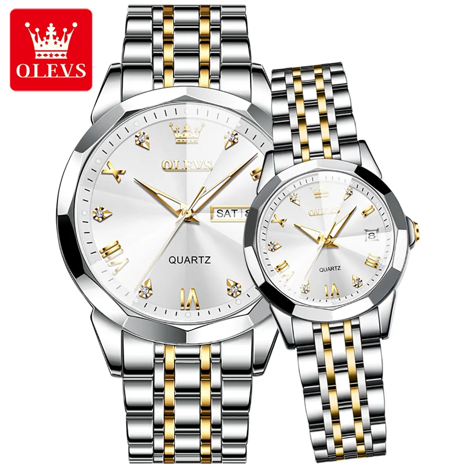 Olevs 9931 White And Silver+Gold Chain